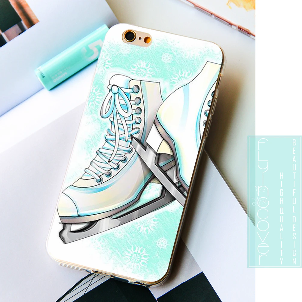 Coque Ice конькобежный спорт оболочки чехлы для iphone 10x7 8 6 S Plus 5S 5 SE 5C 4S 4 iPod Touch Clear мягкий