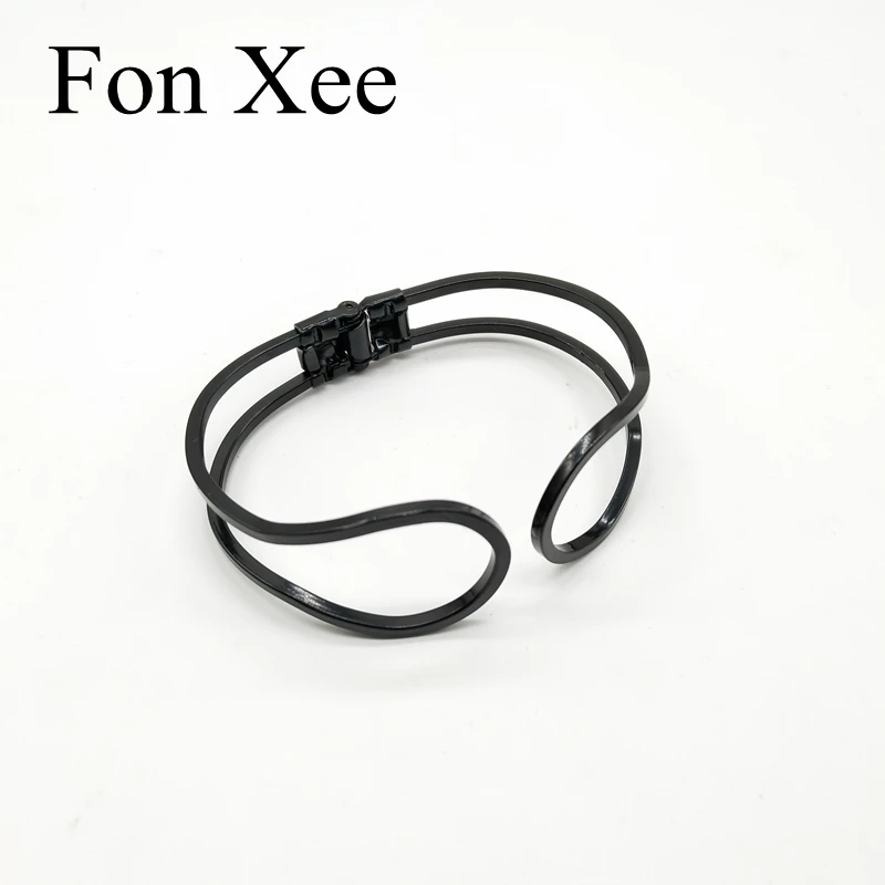 Fon XEE черный широкий манжет для мужчин и женщин простой стиль открытый