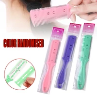 mayitr 1pcs double sided hair razor comb handle hair razor cutting thinning comb home diy trimmer inside with blades