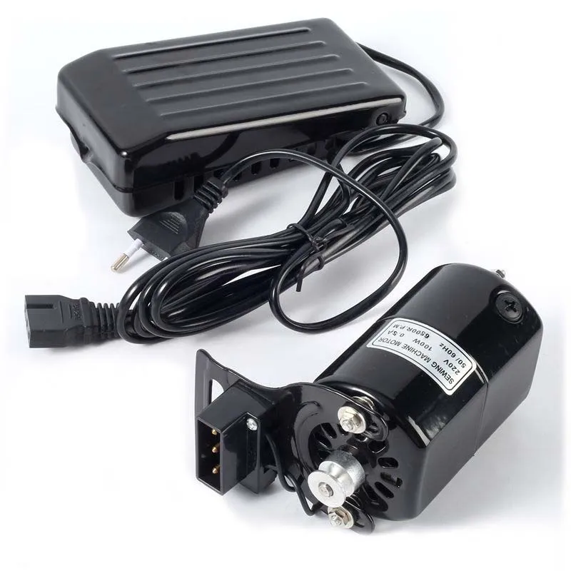

220V 100W Sewing Machine Motor 6500RPM Sewing Motor with Foot Pedal Controller Speed Pedal for Home Sewing Machine Accessories