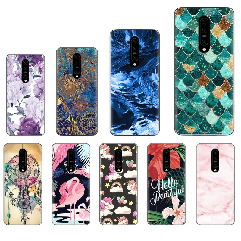 Back Skin Cover For Oneplus 7 Pro / 1+7 Stylish Design TPU Silicone Colorful Painted Soft Phone Case |