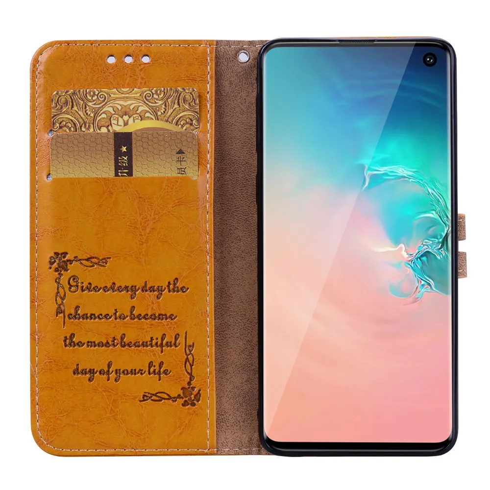 KISSCASE Роскошный кожаный чехол для samsung S8 S9 S10E плюс S6 S7 край кошелек A3 A5 A6 A7 A8 A10 A30 2018 |