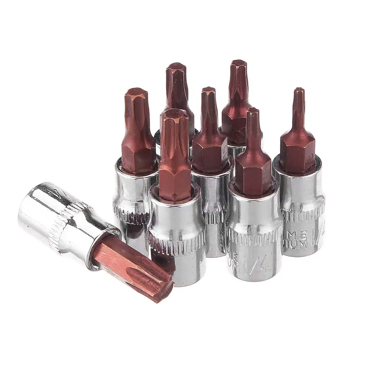 Набор торцевых головок Torx 8 шт./компл. 1/4 дюйма 3/8 привод на рельсе ручные