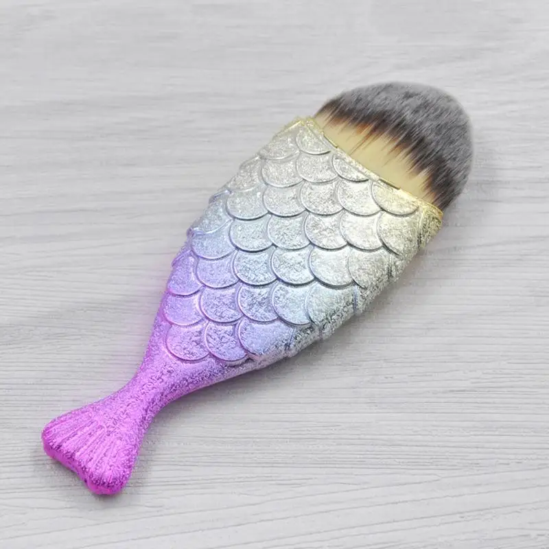 Mermaid Makeup Brushes Fish Tail Powder Foundation Contour Cosmetics Brush | Красота и здоровье