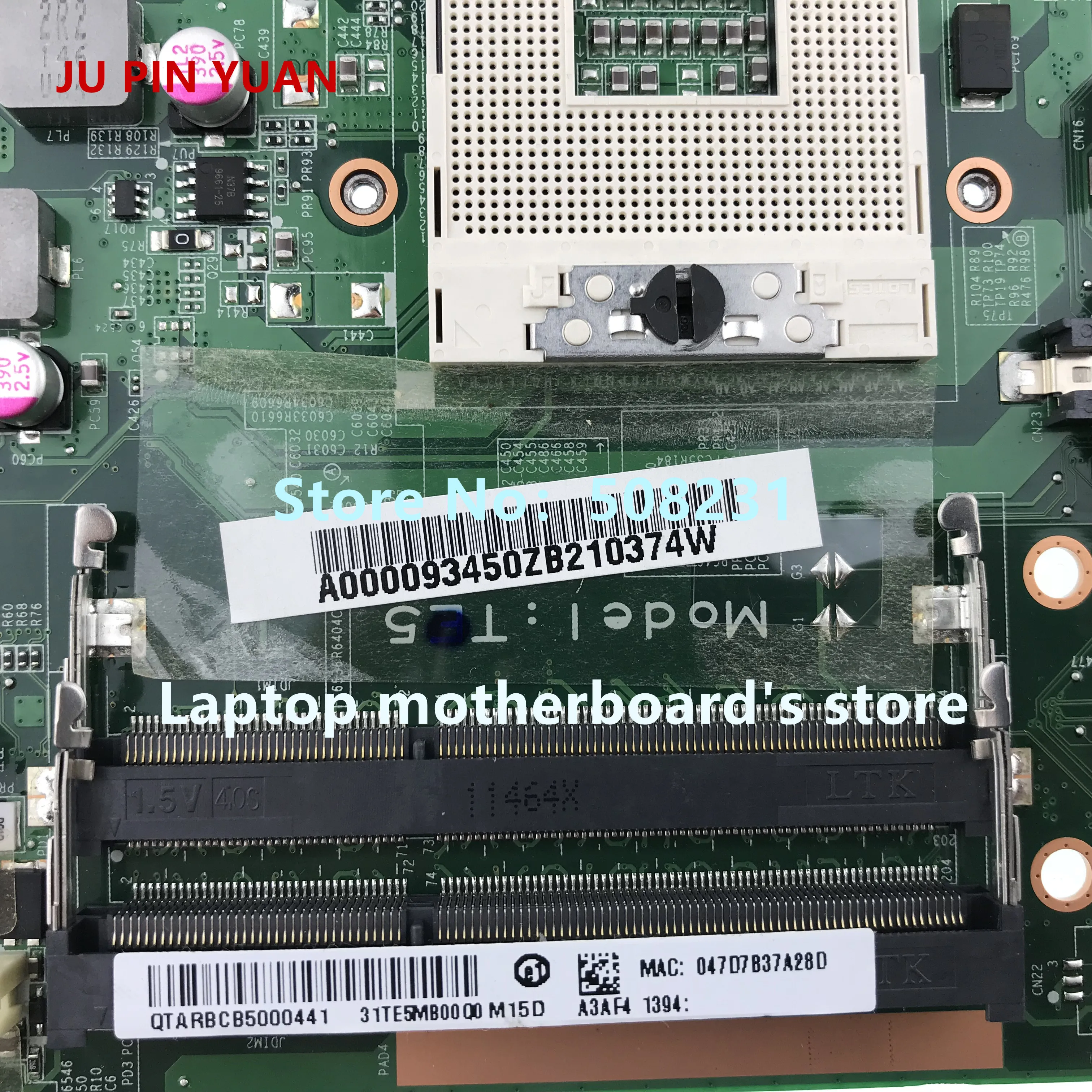 JU PIN YUAN A000093450 DATE5MB16A0 материнская плата для ноутбука Toshiba satellite L740 L745 HM65 все функции