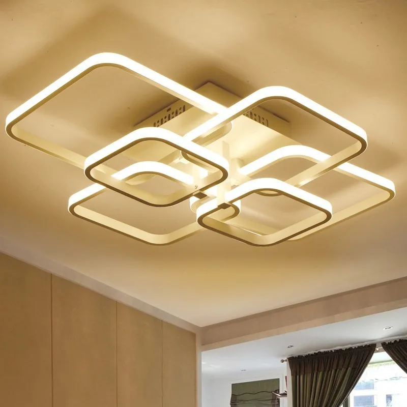 Современный подвесной светильник Dimmable Modern Led Chandelier Lighting с акриловыми светильниками для гостиной, спальни, кухни. Новый потолочный светильник AC85-260V.
