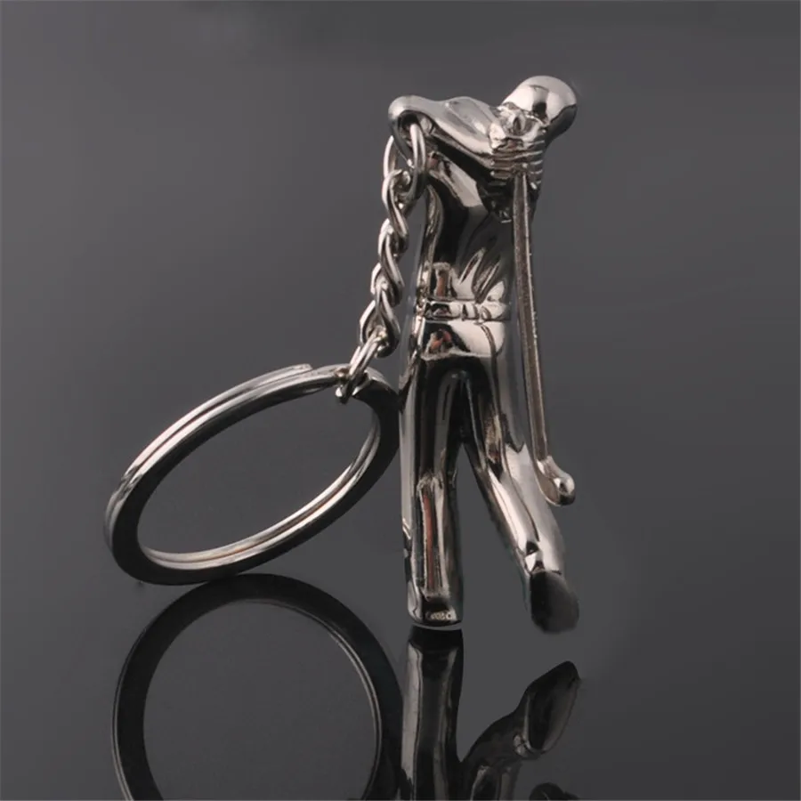 Гольф человек кулон 1 шт брелок сердце для ключей из серебра любителей с цепочкой