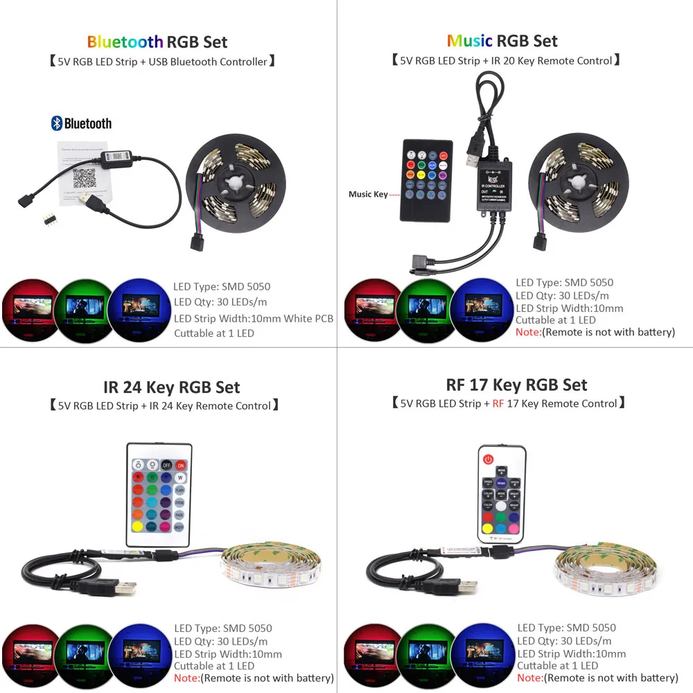Светодиодная ленсветильник 5 В лента e RGB водонепроницаемая Bluetooth SMD 2835 5050