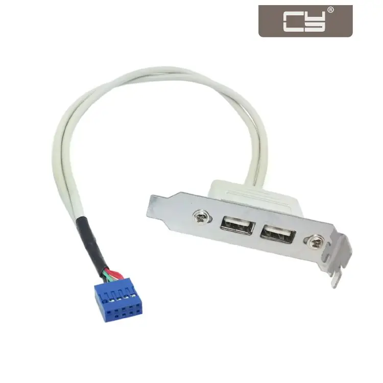 Женская задняя панель CY Type A USB 2 0 для материнской платы 9 контактный кабель 30 см с