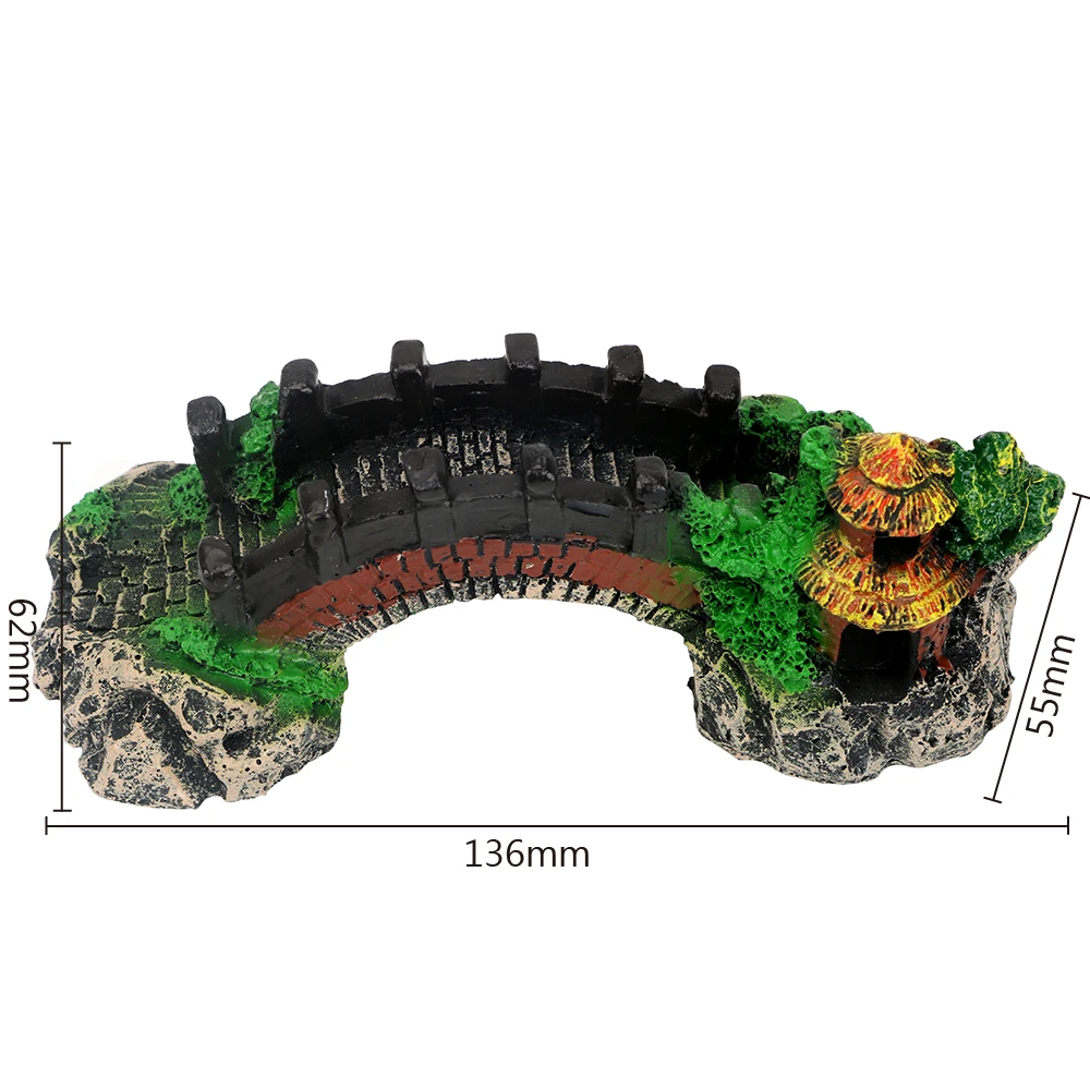 HILIFE Aquarium Decoration Fish Tank Bridge 1PC Tree For Ornament Decors Landscape Ornaments Pavilion | Дом и сад