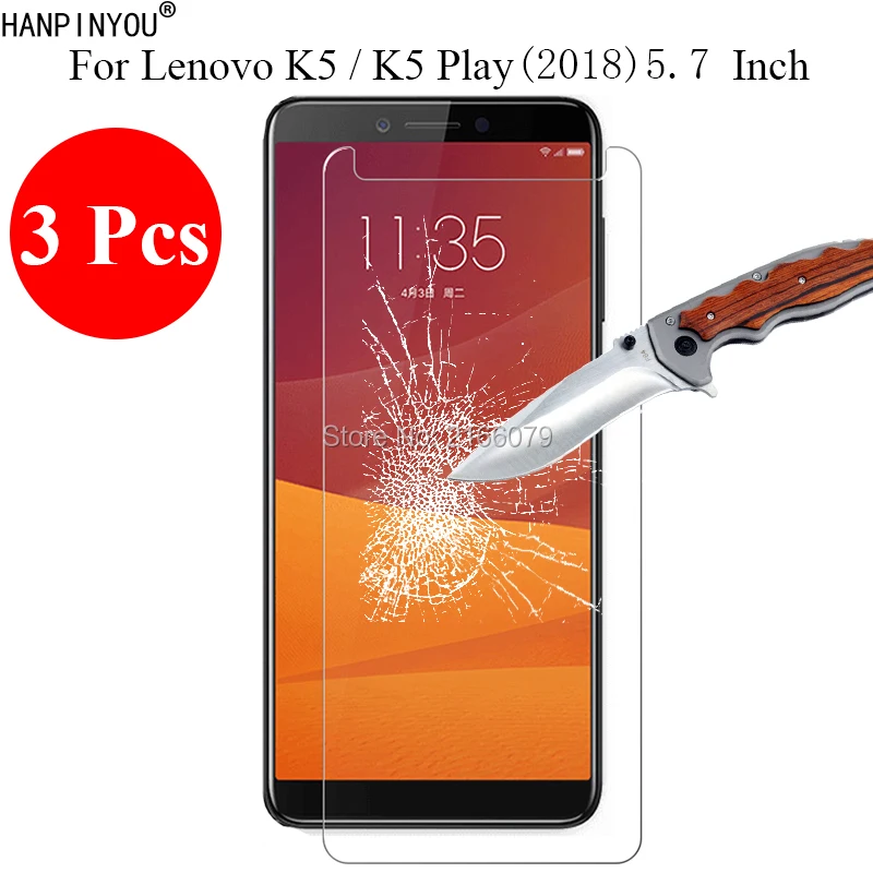 3 шт./партия новинка 9 H 2.5D закаленное стекло Защита экрана для lenovo K5/K5 Play (2018) 5 7 &quot