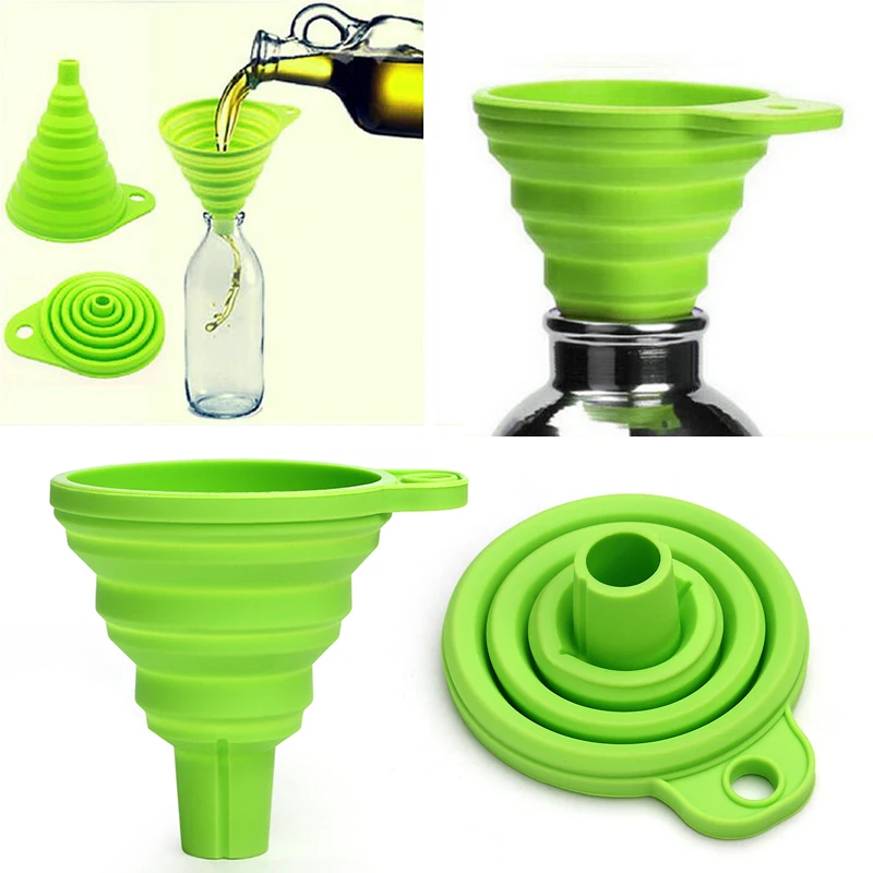 HOOMIN Mini Silicone складывающиеся воронки портативный складной бункер|Набор посуды| |