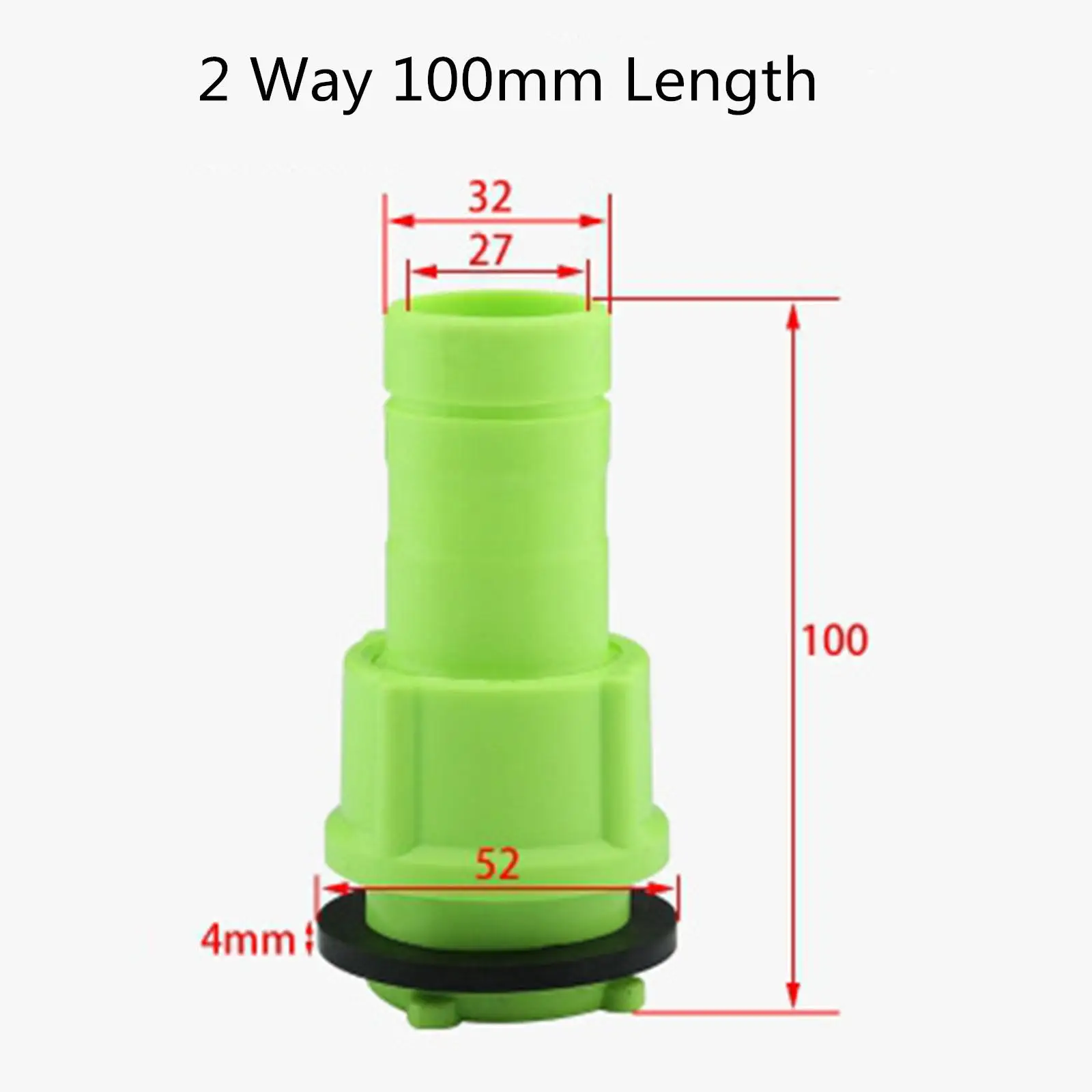 

2 Way 100mm Length Engineering-plastics Vacuum Pump Flange Joint For CNC Engraving Machine