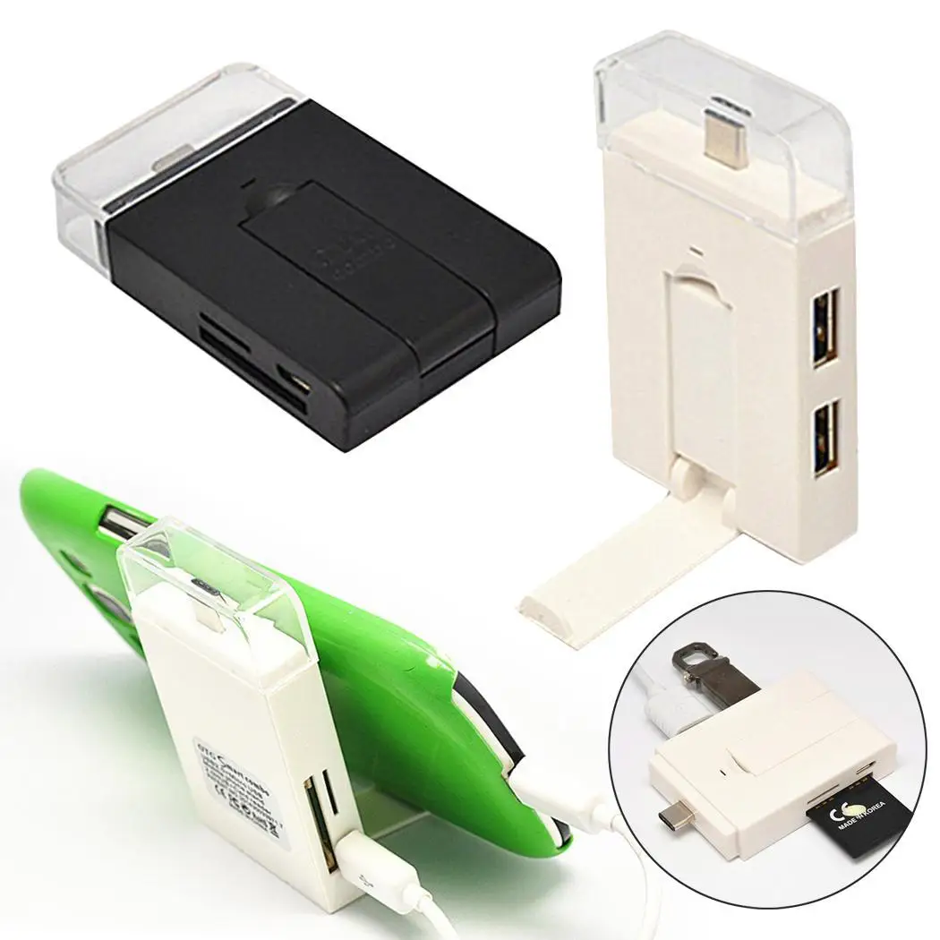 Multi-Function Positive Negative Plug Interface Card Reader Hubs For Android Phone Computer With Holder | Компьютеры и офис