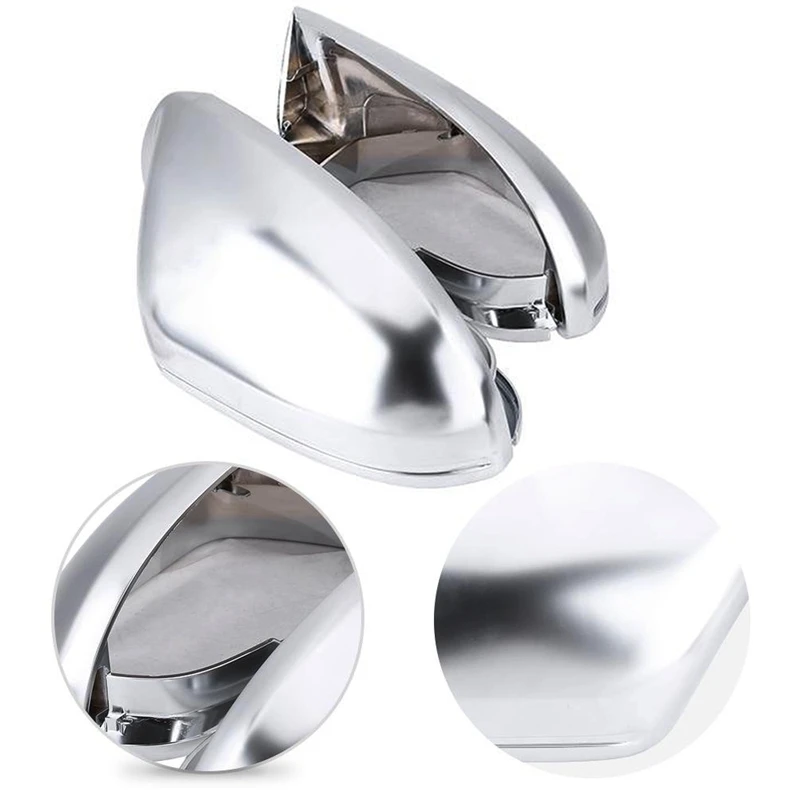 1 Pair Of Rearview Mirror Shell Cover Protection Cap Matte Chrome For Audi A6 C7 S6 | Автомобили и мотоциклы