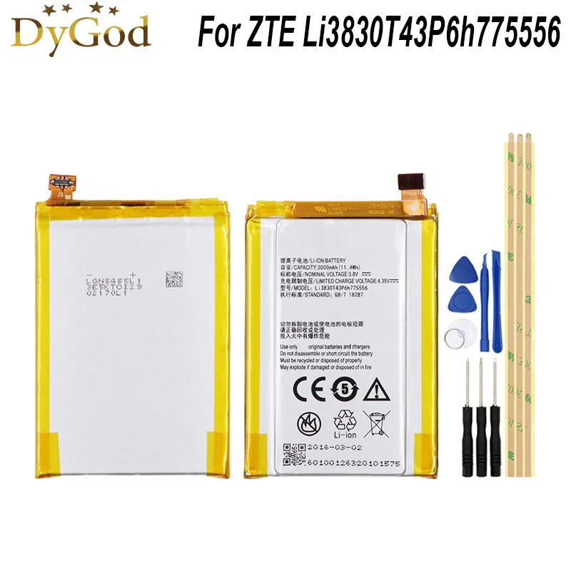 

3000mAh Li3830T43P6h775556 Battery for ZTE Axon A1 AXON A2015 Axon Tianji A2015 TD-LTE Dual Blade V7 Max mobile phone Battery