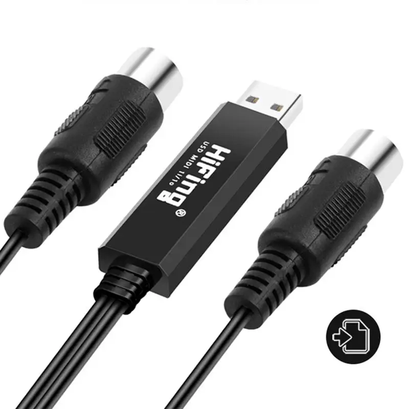 2 м USB IN OUT кабель MIDI конвертер профессиональная клавиатура пианино для