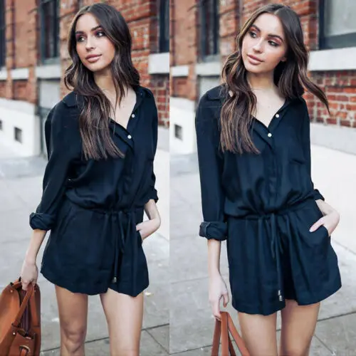 

Women Ladies Clubwear V Neck Playsuit Bodycon Party Jumpsuit Romper Trousers