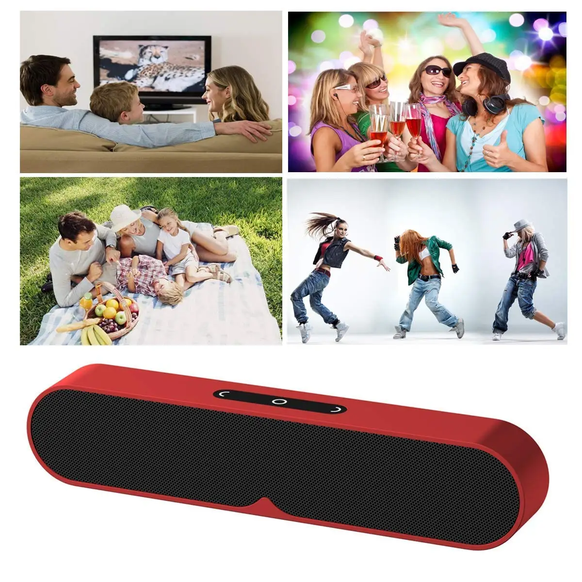 Bluetooth динамик s портативный беспроводной с сабвуфером проводной Aux режим Hifi