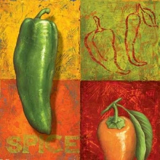 Chili IV плакат печать Delphine Corbin (12x12) | Дом и сад