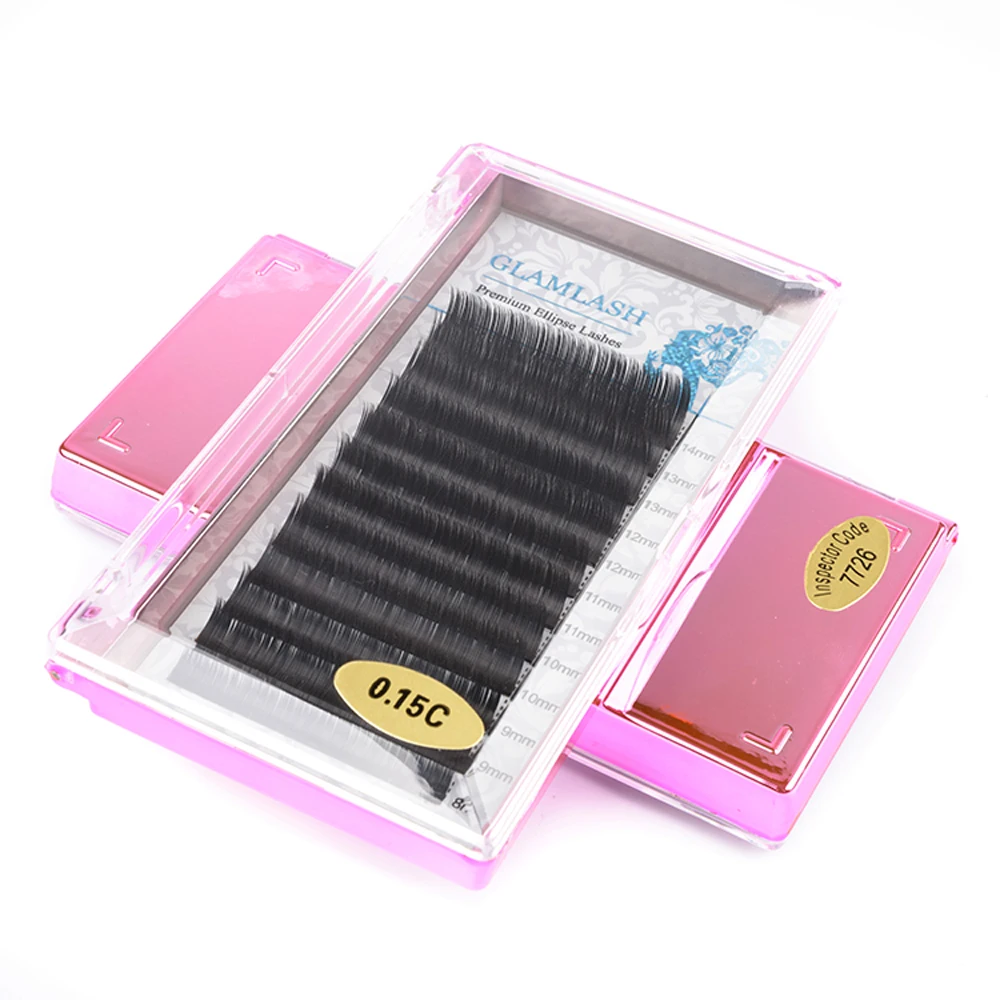 Накладные ресницы GLAMLASH Mix удлиняющие с плоскими накладными кончиками