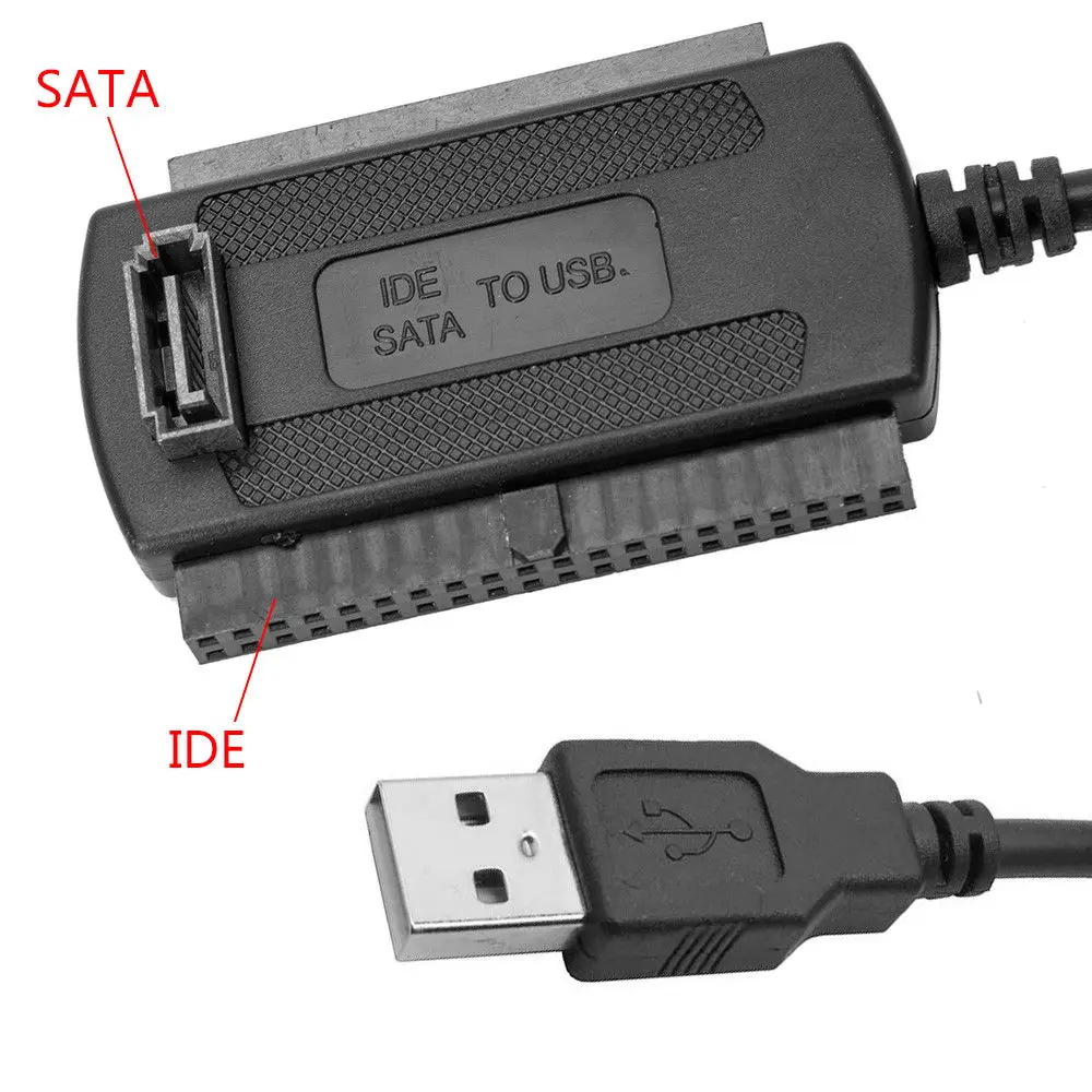 Кабель адаптер SOONHUA 3 в 1 кабель переходник для жесткого диска разъем USB 2 0 IDE SATA ATA 5