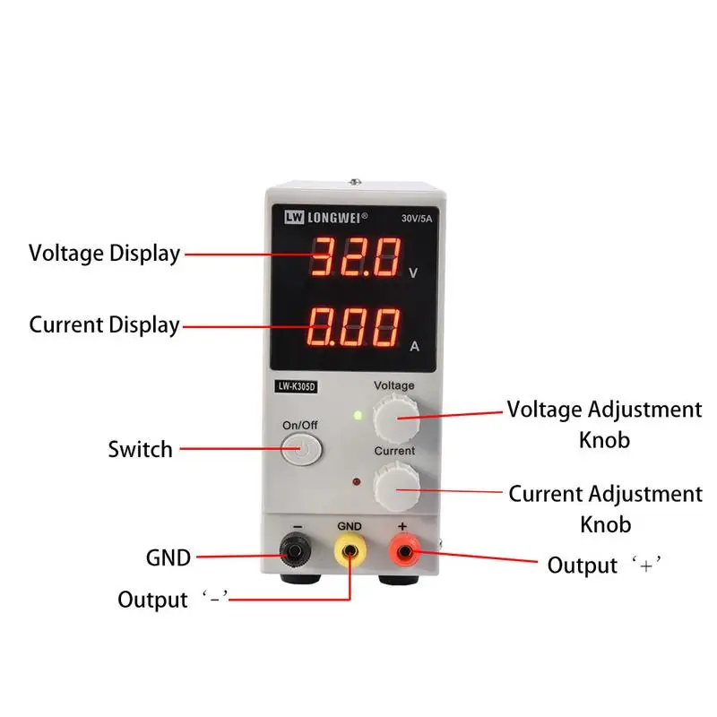 LW K305D источник питания постоянного тока Регулируемый цифровой литиевый