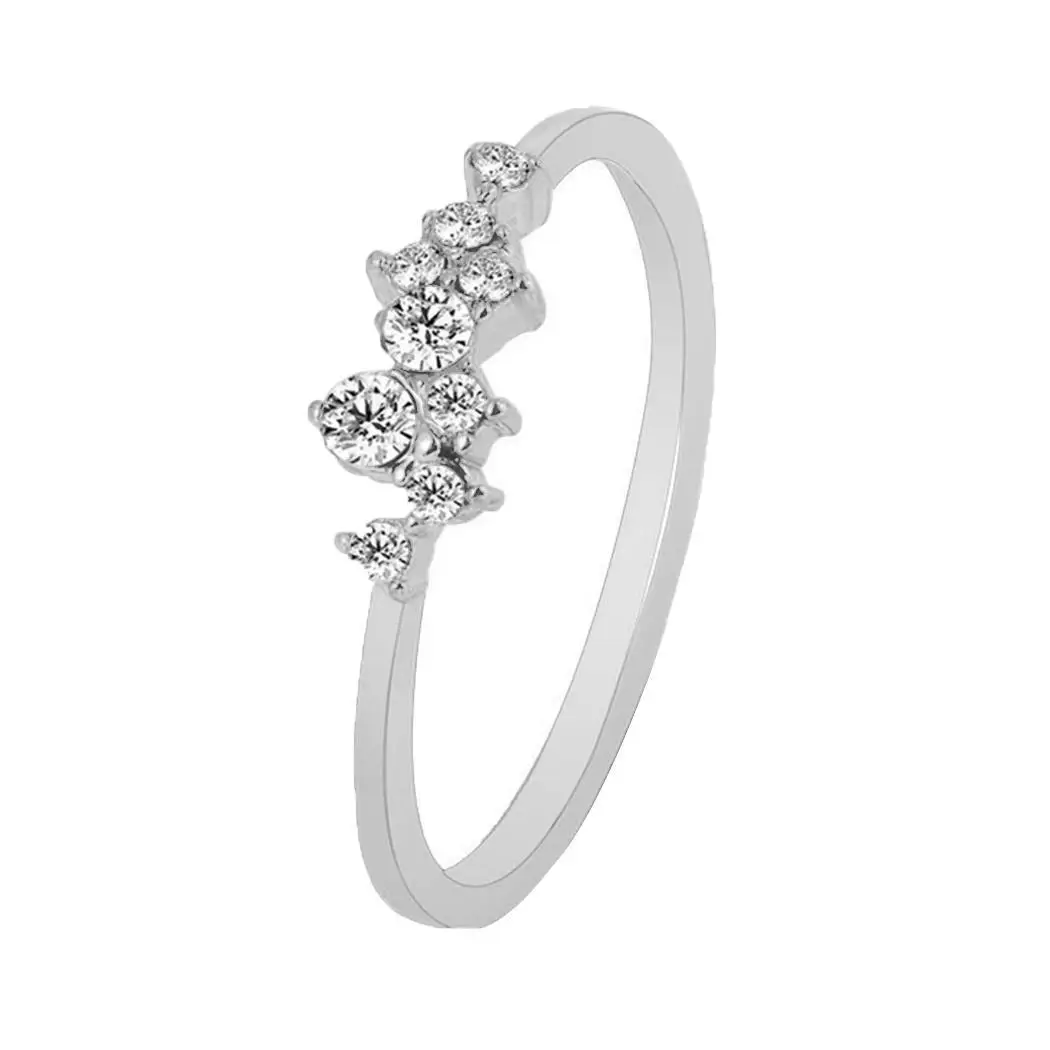 Women Fashion Rhinestone Engagemen Ring Wedding Jewelry Accessories Gift Silver Gold | Украшения и аксессуары