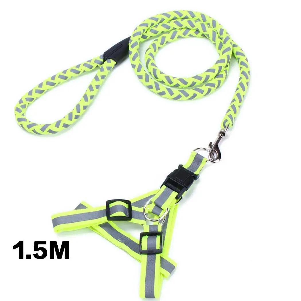 Nylon Dog LED Light Harness Pet Collar Vest Pulling Blue Black Green Orange Red Casual Rope | Дом и сад