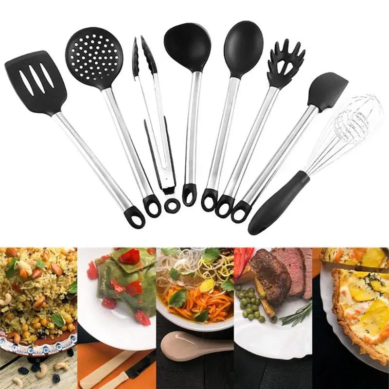 8 шт./компл. силиконовая посуда для выпечки антипригарная кухонная лопатка ложка