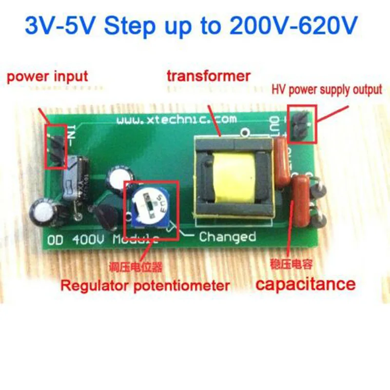 DC-DC 3V - 5V до 200V-600V повышающий преобразователь постоянного тока высокой Напряжение