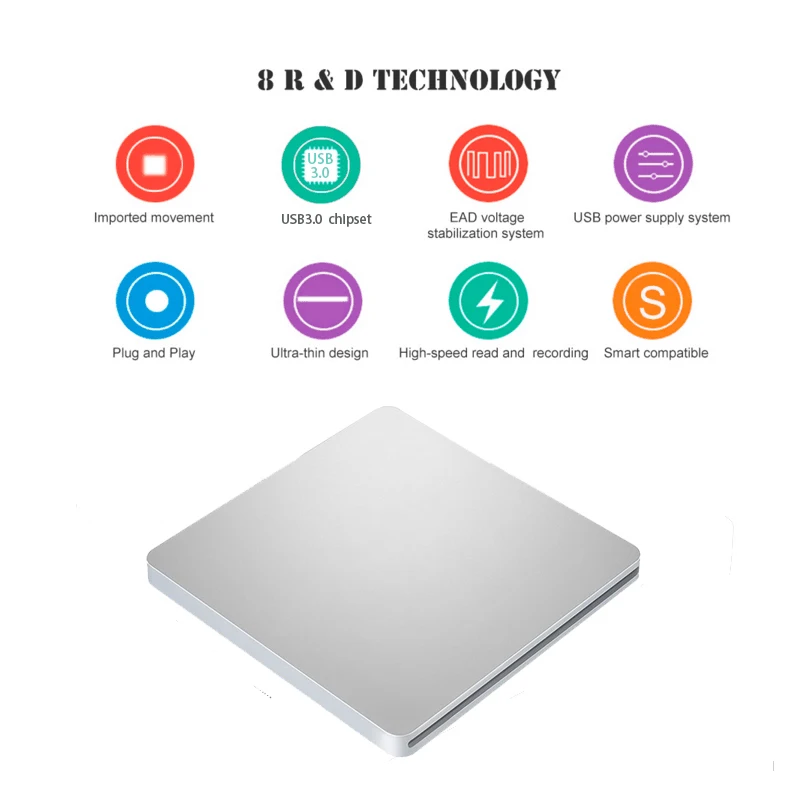 YAHEY внешний накопитель USB 3 0 Bluray Burner BD RE CD/DVD RW Writer Play 3D 4K Blu Ray Disc для ноутбуков 2019|dvd