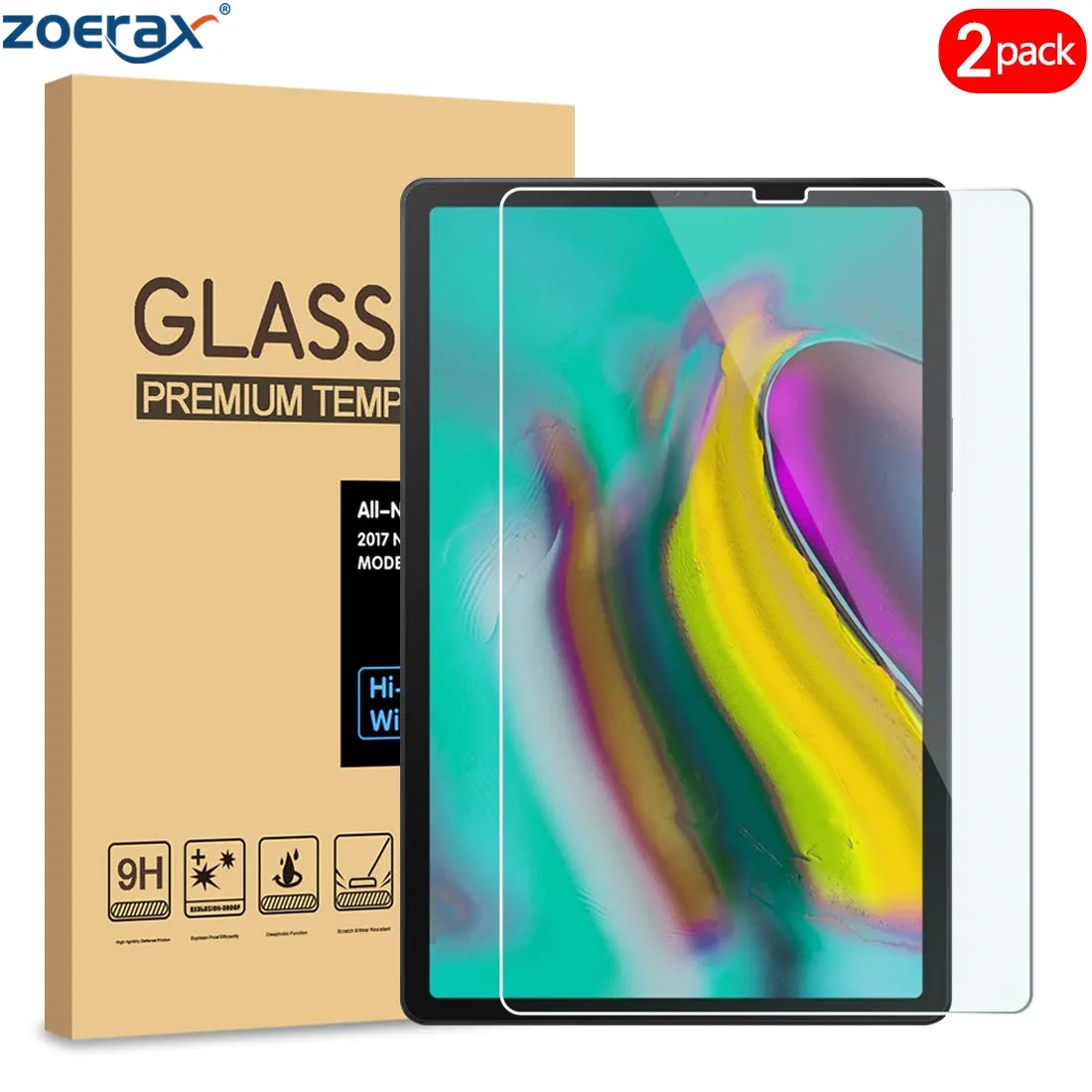 Закаленное стекло ZoeRax для Samsung Galaxy Tab S5e защита экрана твердость 9H/без
