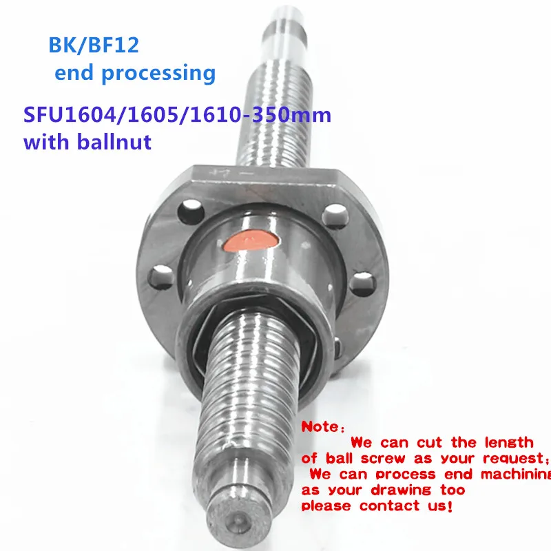 1 шт шариковый винт SFU1605 150/200/250/300/350/400/450 мм + шт. RM1605 шарикового винта станков с BKBF12