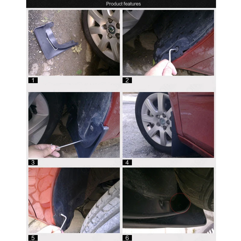 4 шт. Премиум Авто Передние и задние сверхмощные формованные вспышки Брызговики