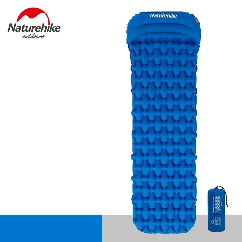 Туристический Сверхлегкий матрас Naturehike надувной с подушкой Ручной пресс для