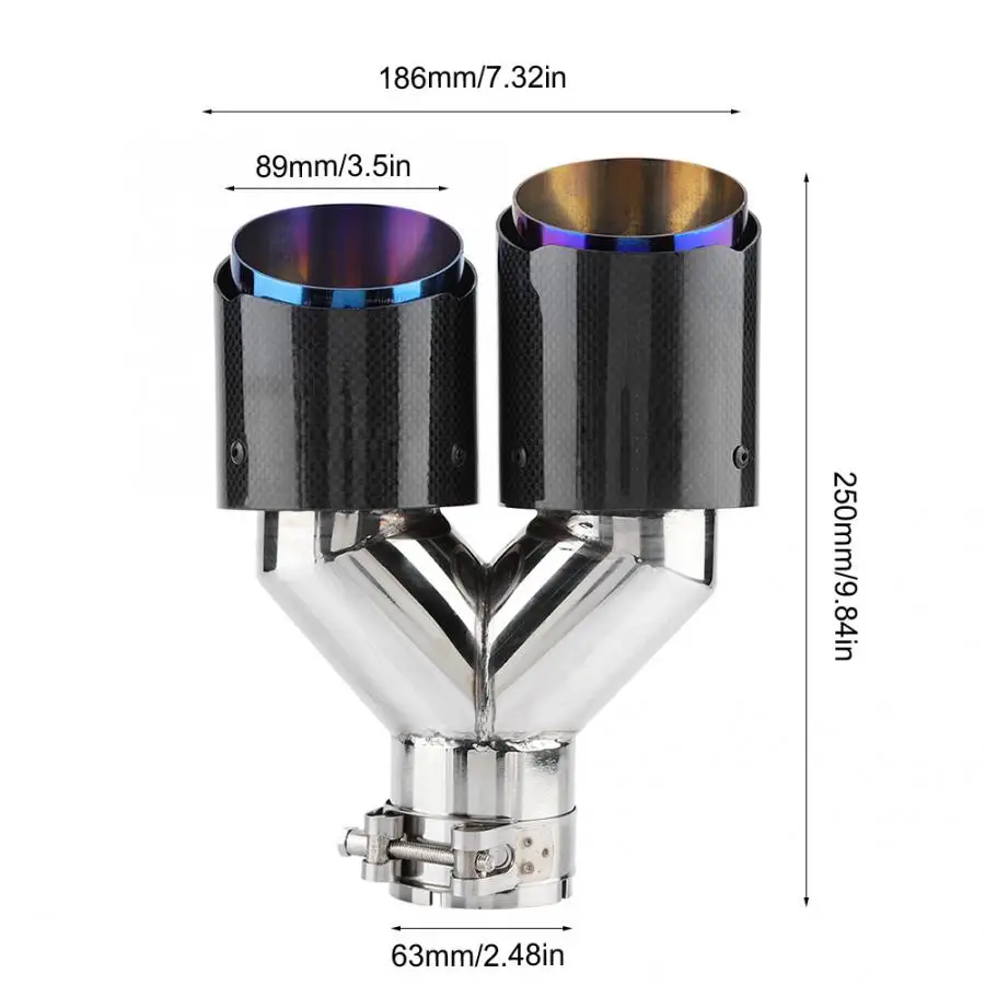 Универсальный автомобильный глушитель y образной формы выхлопная труба из