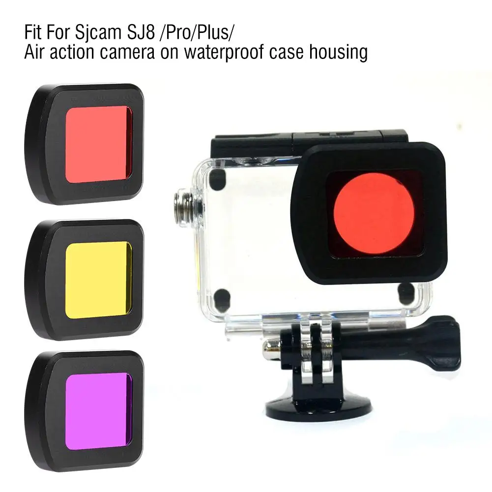 Легкий прочный УФ фильтр для GoPro SJCAM SJ8 AIR/PRO/PLUS Спортивная камера красный желтый