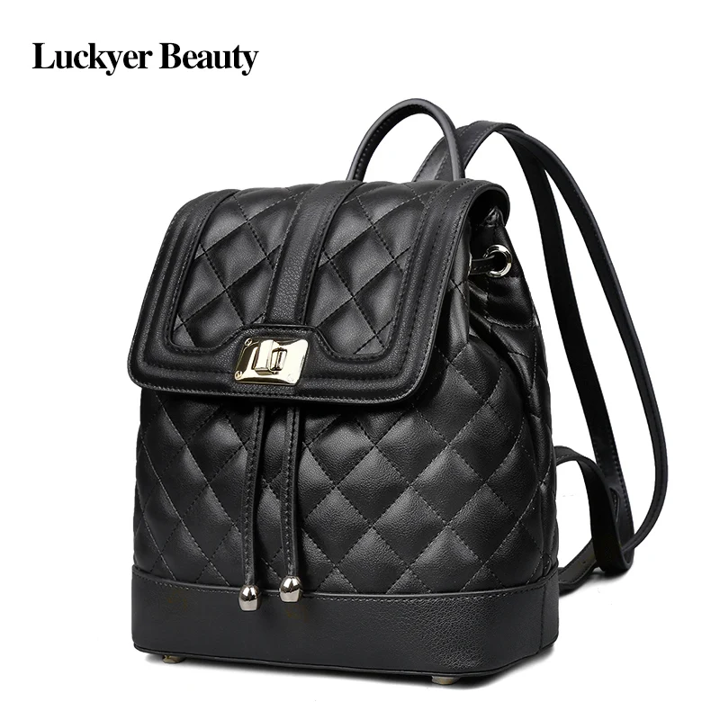Luckyer Beauty сумка женская рюкзак кожаный женские сумки ретро досуг портфель