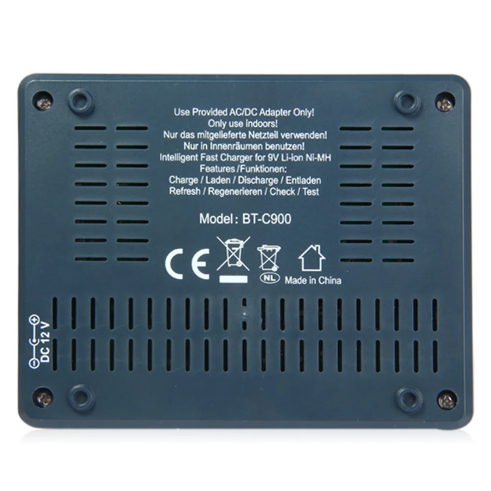 Opus BT C900 9V LCD интеллектуальное зарядное устройство 4 слота Li Ion NiMh батареи для Ni Cd и mh