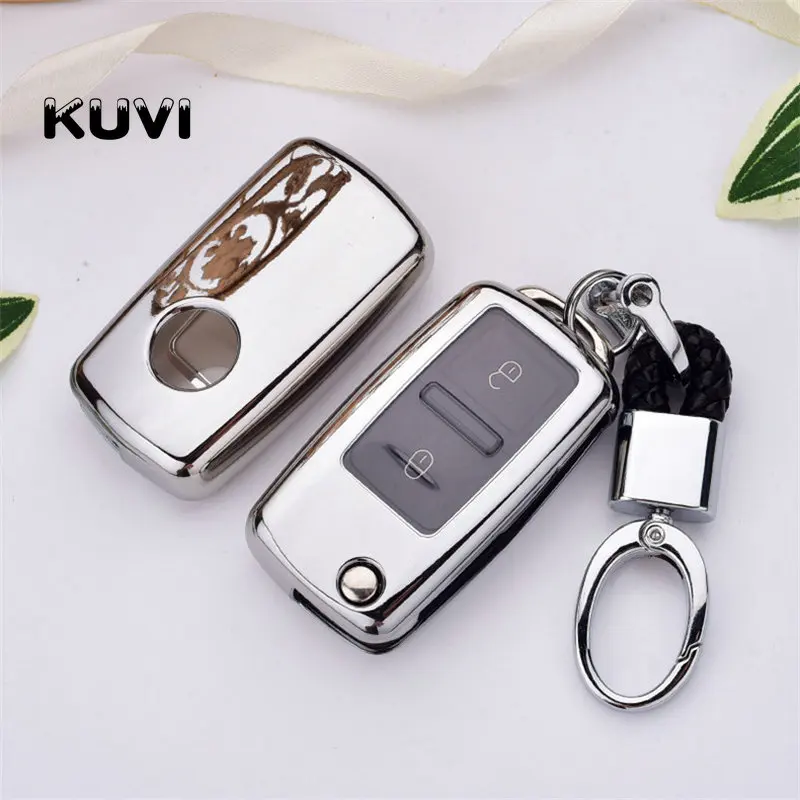 Мягкий ТПУ чехол для автомобильного ключа Vw Jetta Golf Passat Beetle Polo Bora 2/3 кнопки защитный