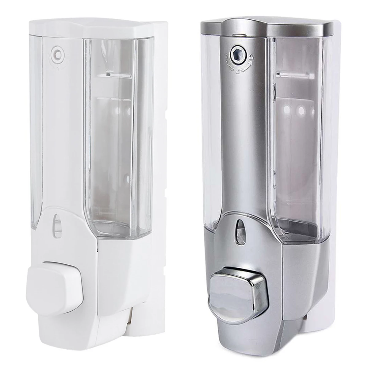 

350ml Kitchen Bathroom Wall Mounted Liquid Soap Dispenser Bathroom Hand Sanitizer Dispenser Shower Gel Shampoo Containers