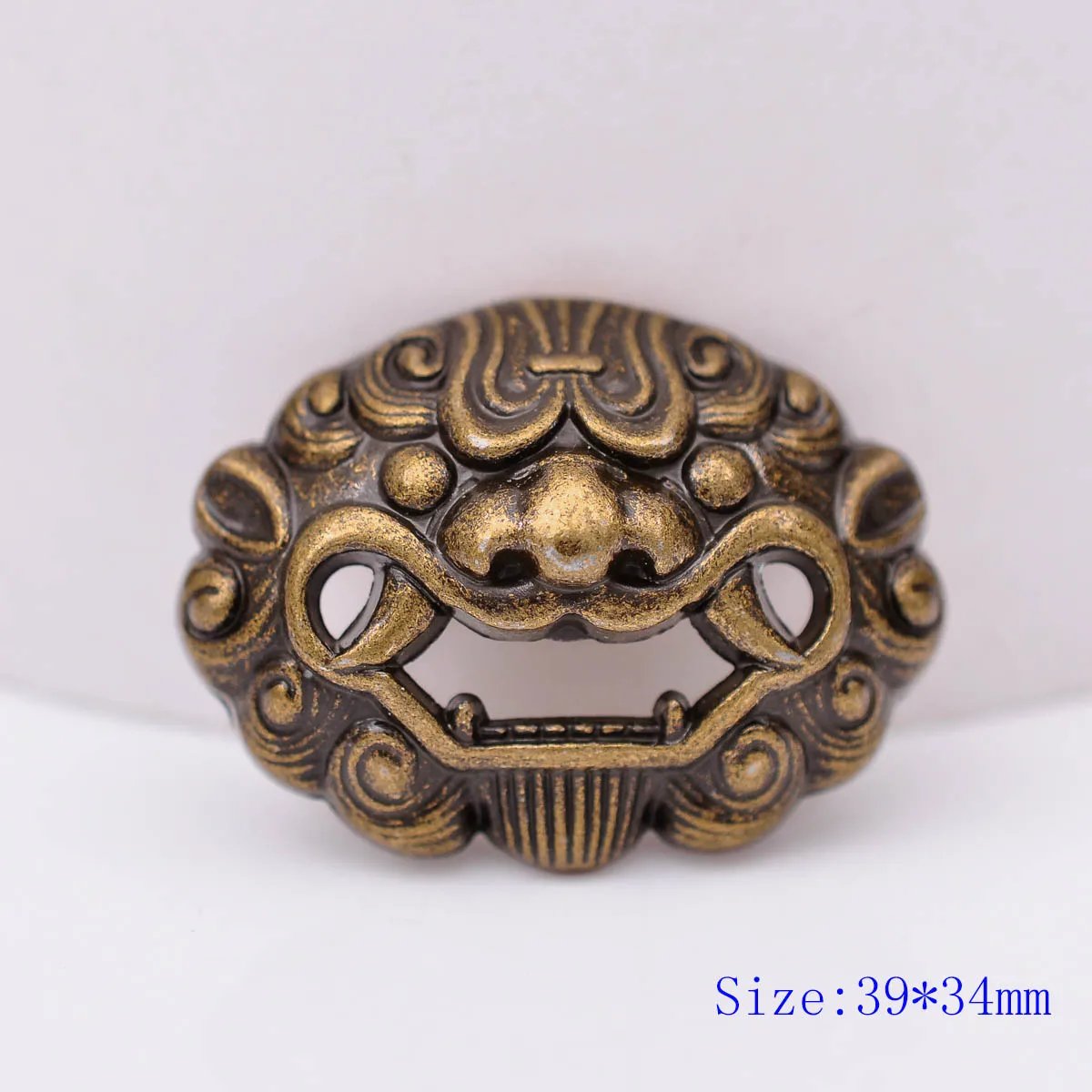 6 pc 39X34 MM Messing Chinesischen Lion Drachen Kopf Conchos Schraube Zurück Leder Handwerk Dekoration Taste