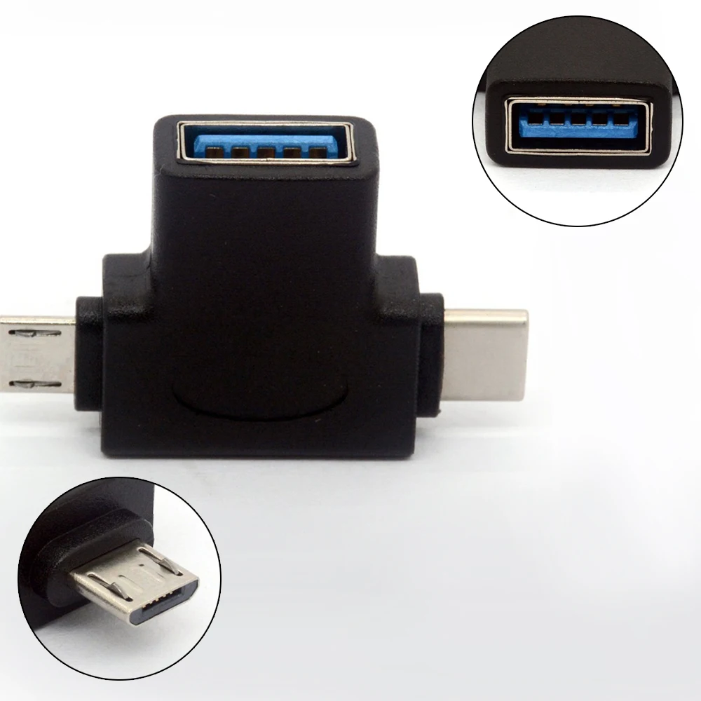 FULL USB 3 0 мама к Micro 5 Pin папа и Тип C (USB C) разъем адаптера 2 в 1 T Форма OTG конвертер| |