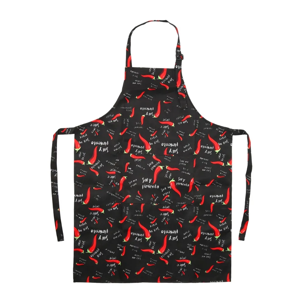 

Adjustable Pattern Chef Aprons Waiter Kitchen Cook Apron Bib Dress for Restaurant Baking Womens Mens 4 styles 15