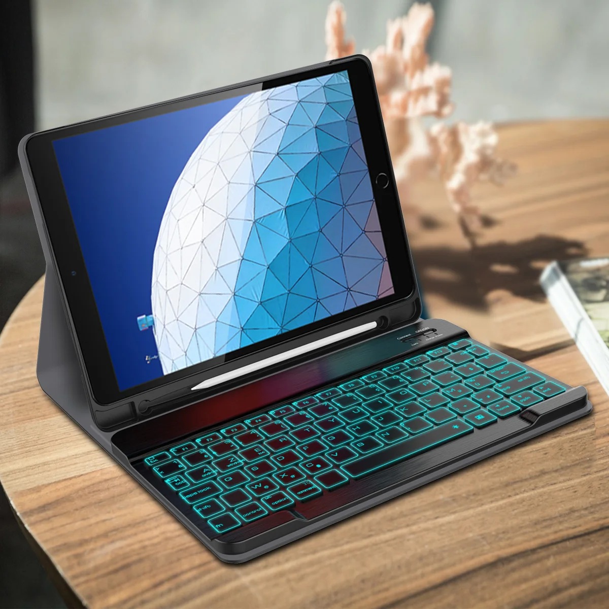 Чехол с подсветкой для iPad Air 3 2019 французская беспроводная Bluetooth клавиатура чехол