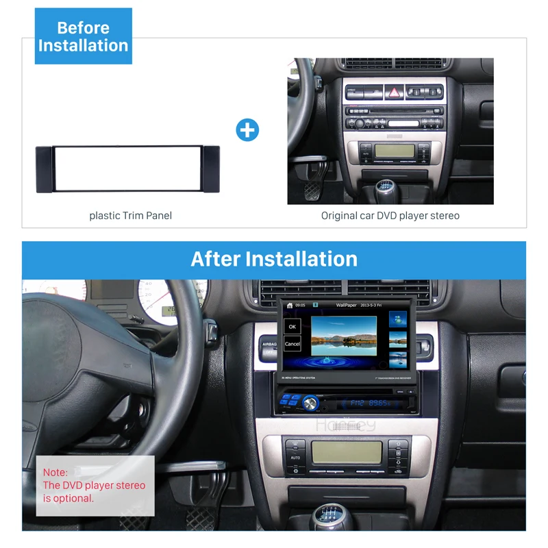 Автомобильная рама Harfey 1 DIN для AUDI A3 8L 2001 2003 A6 4B 2000 Fiat Scudo 2007 1999 Seat Toledo Leon|Панели| |