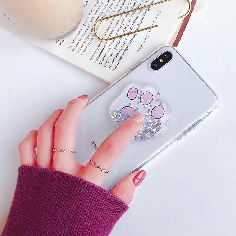 Moskado Cat-pad чехол для телефона iphone XS MAX XR X прозрачный плавающие блестки назад 8 7 6 6s