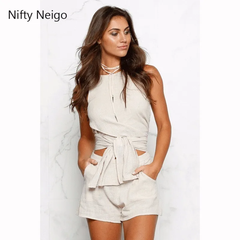 Nifty Neigo Harajuku Женский комплект однотонные асимметричные топы со шнуровкой и шорты