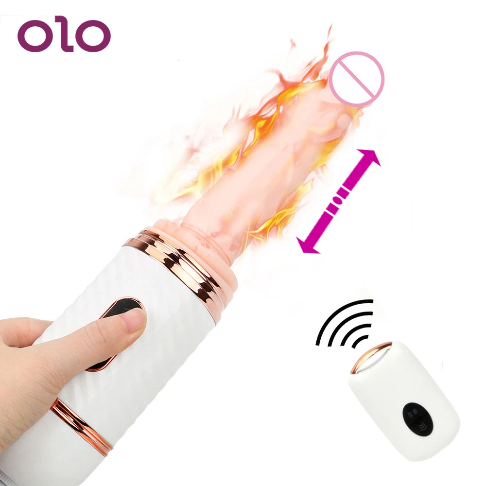 OLO Телескопический фаллоимитатор с подогревом Вибраторы на присоске